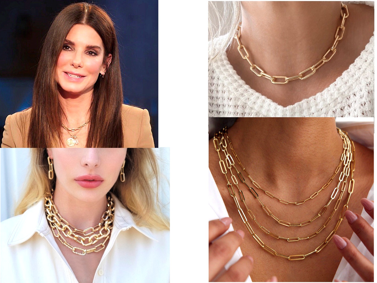 Gold Paperclip Necklace – Armenta Collection
